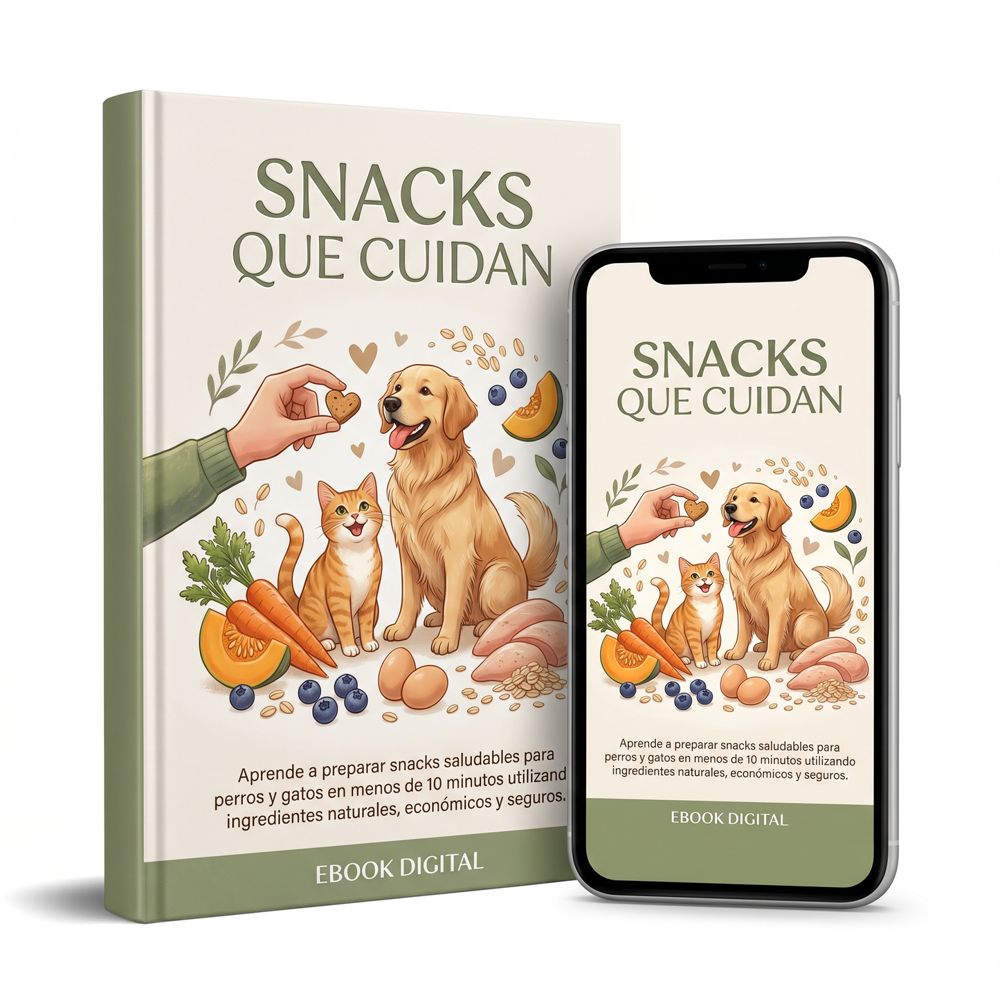 Snacks Que Cuidan: 35 Recetas Saludables para Perros y Gatos en Menos de 10 Minutos